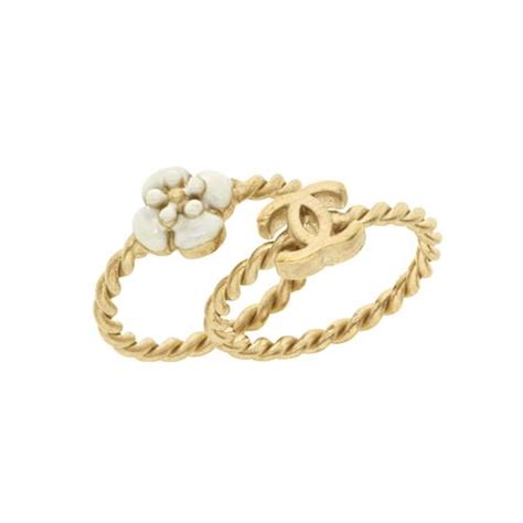 chanel flower ring|Chanel stackable rings.